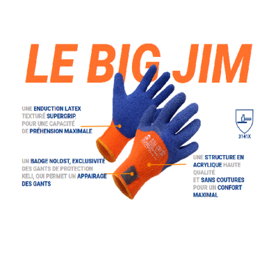 Gant Le Big Jim T10 / L (lot de 10 paires)