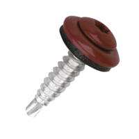 Vis Belvis finition TX bois TX bois 4.9x35 Ral 8012 rouge  - Boite de 50 